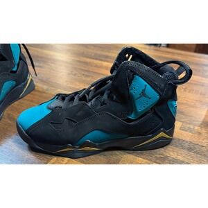 Air Jordan True Flight GG black Rio Teal sneakers. Boys sz 5Y.  Released in 2016